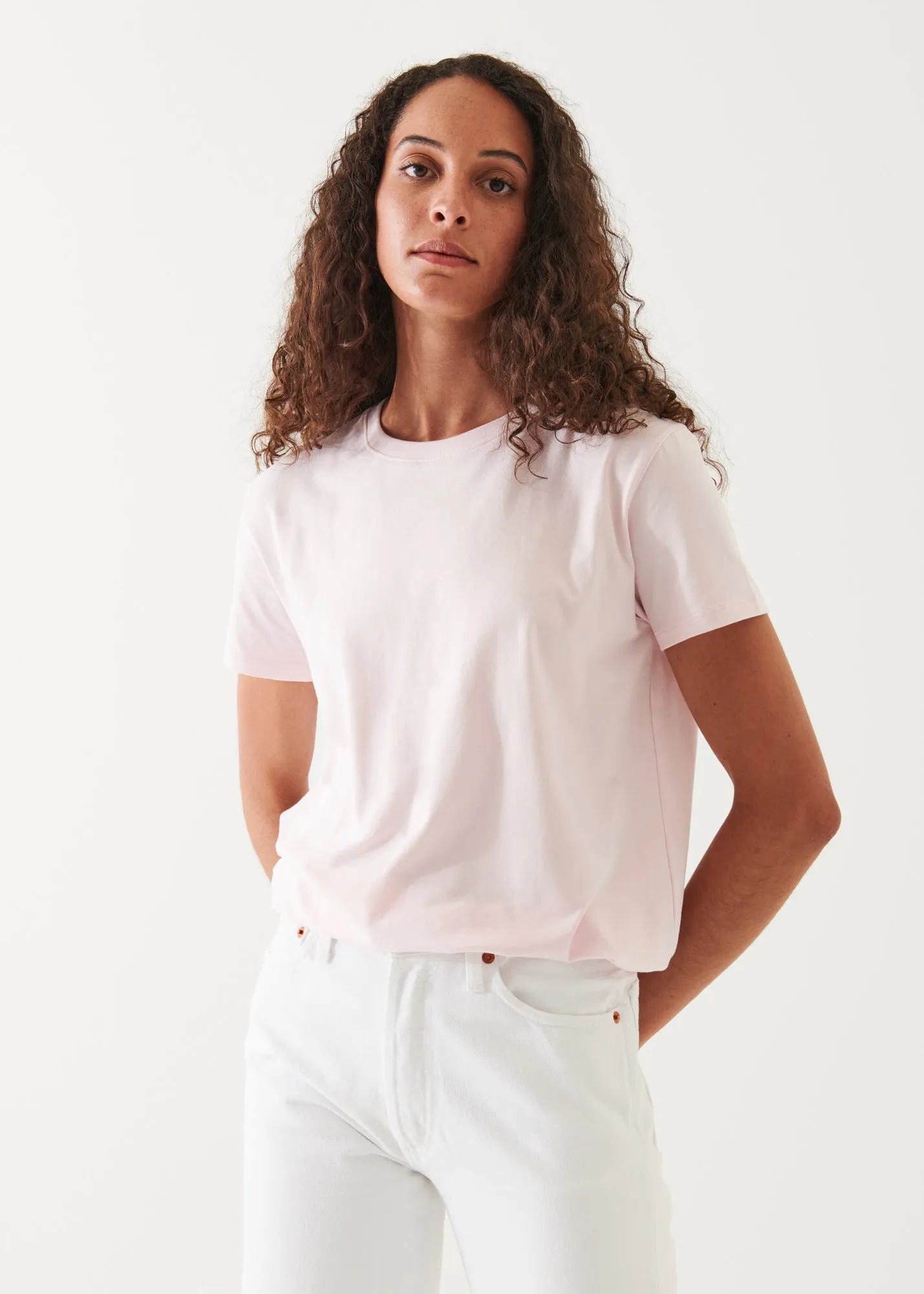 PASTEL ICONIC PIMA COTTON  STRETCH BOYFRIEND T-SHIRT