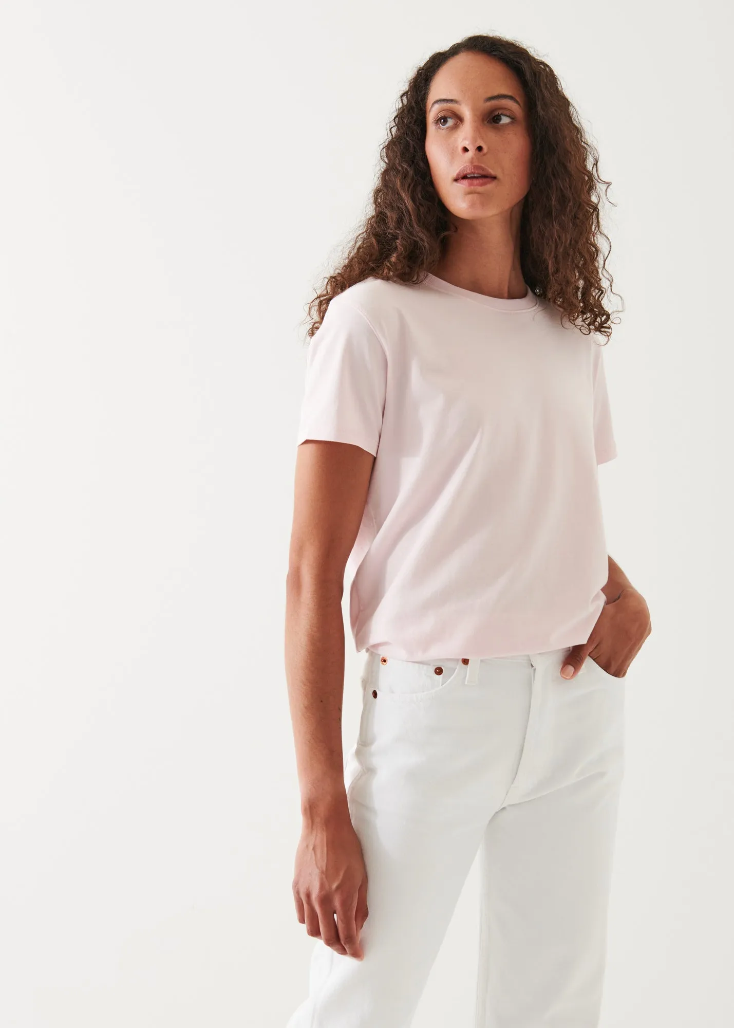 PASTEL ICONIC PIMA COTTON  STRETCH BOYFRIEND T-SHIRT