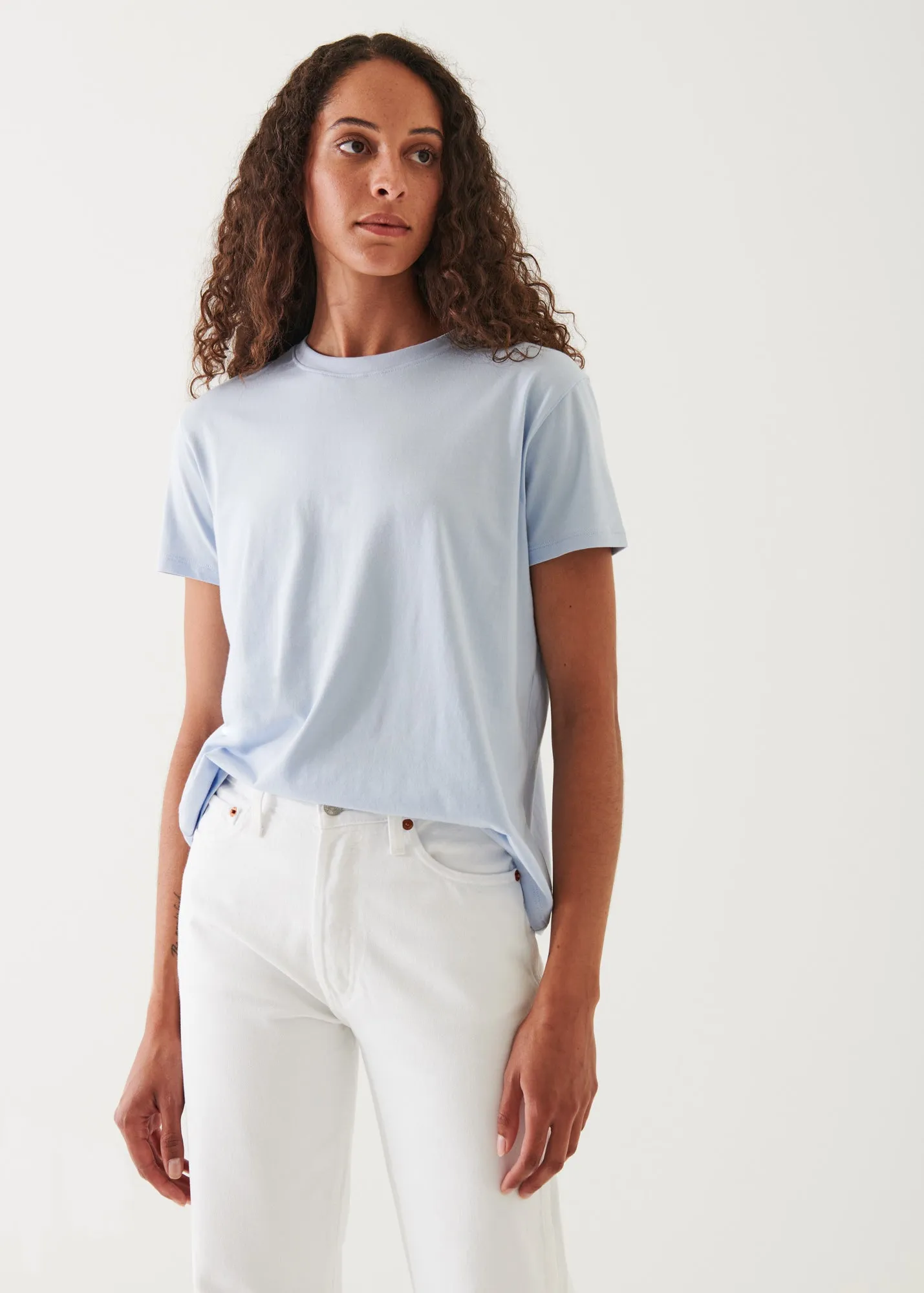 PASTEL ICONIC PIMA COTTON  STRETCH BOYFRIEND T-SHIRT