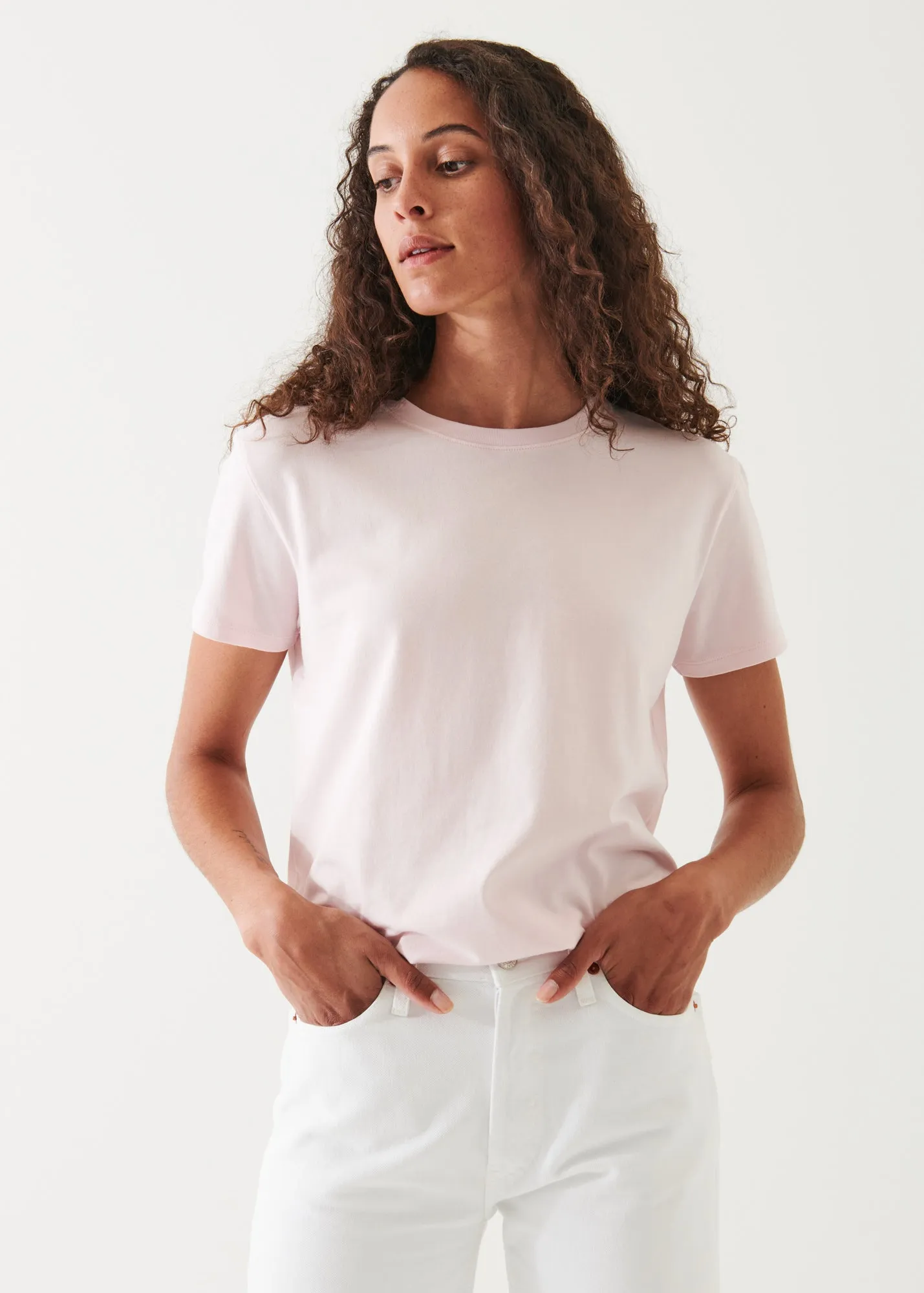 PASTEL ICONIC PIMA COTTON  STRETCH BOYFRIEND T-SHIRT