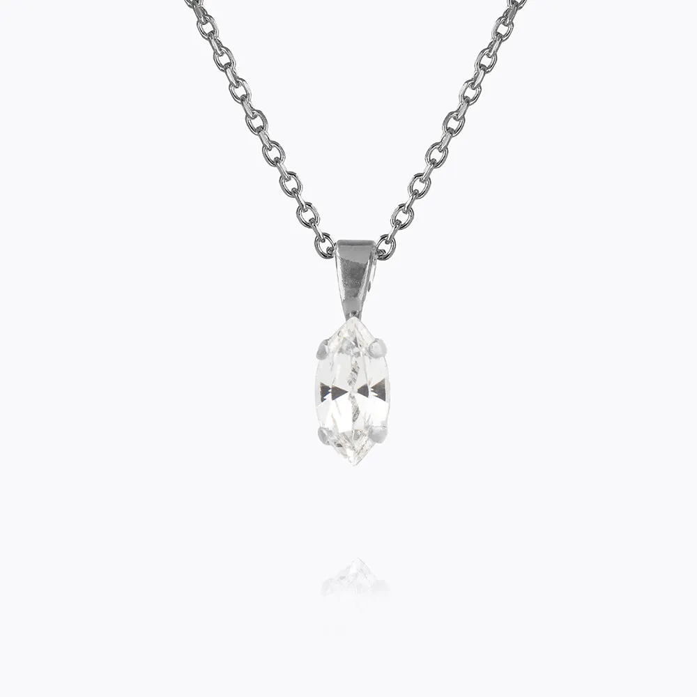 Petite Navette Necklace / Crystal