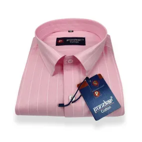 Pink Color Lining Cotton Shirt For Men