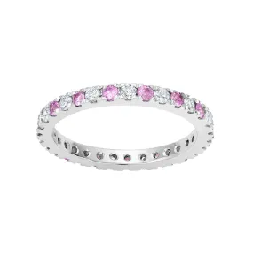 Pink Sapphire Diamond Ring