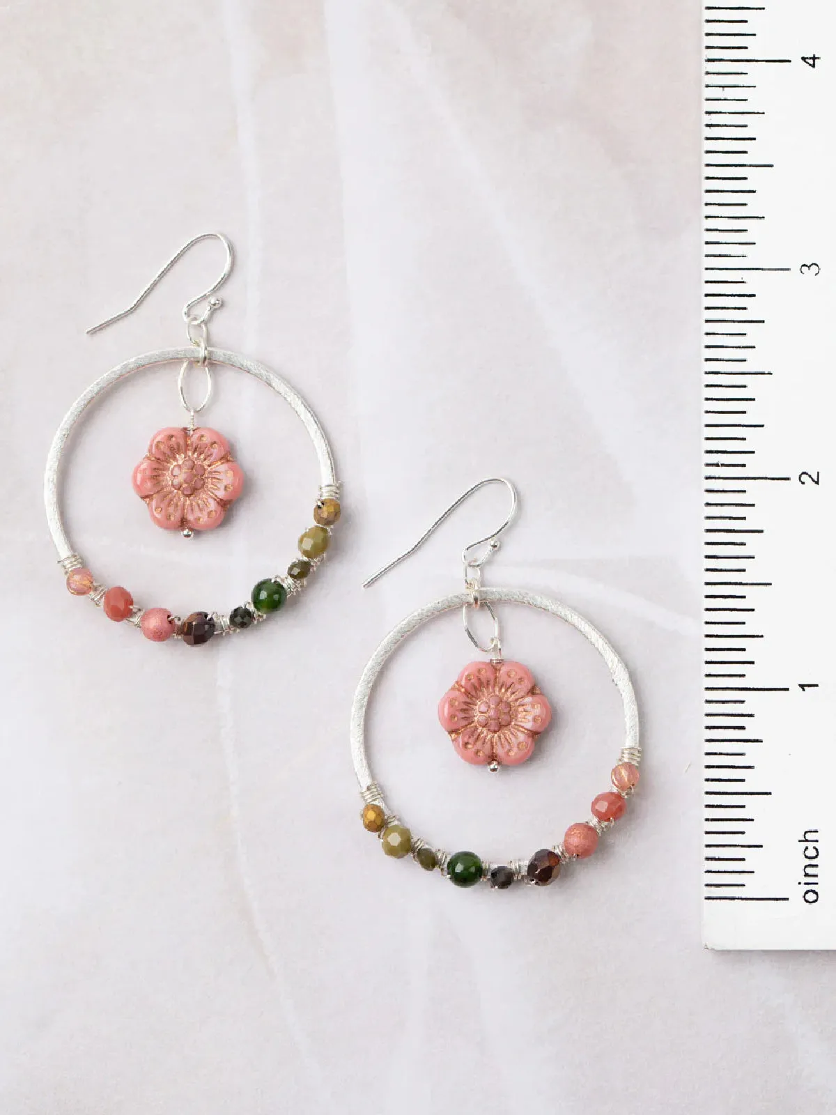 Promise Jasper Flower Statement Earrings by Anne Vaughan