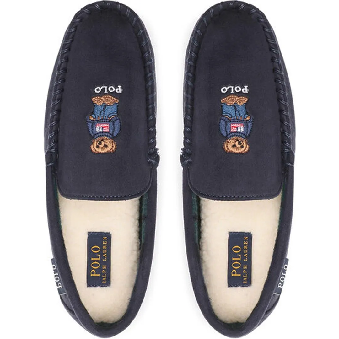 Ralph Lauren Declan Bear Blue Mens Slippers