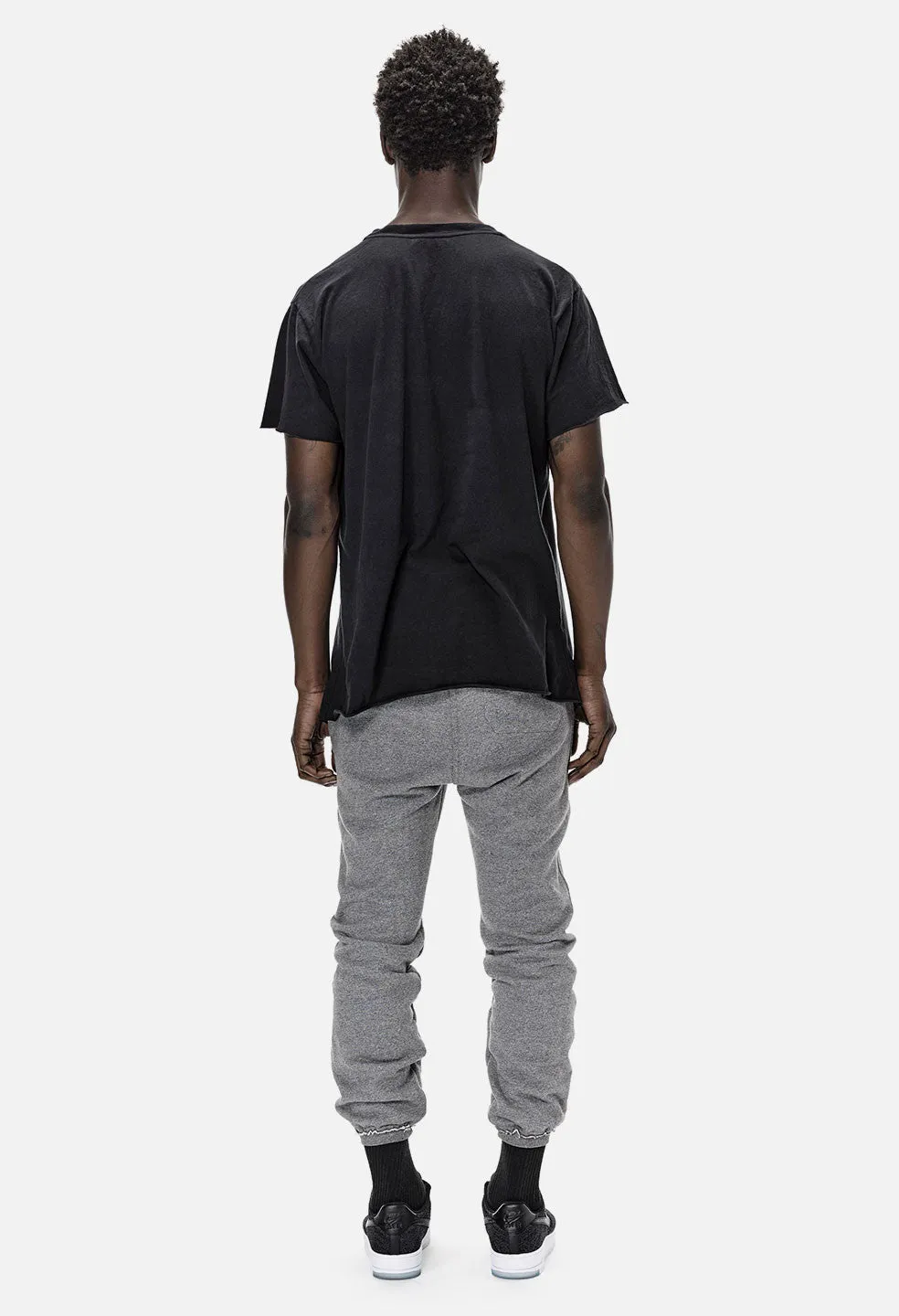 Raw Edge Sweatpants / Dark Grey