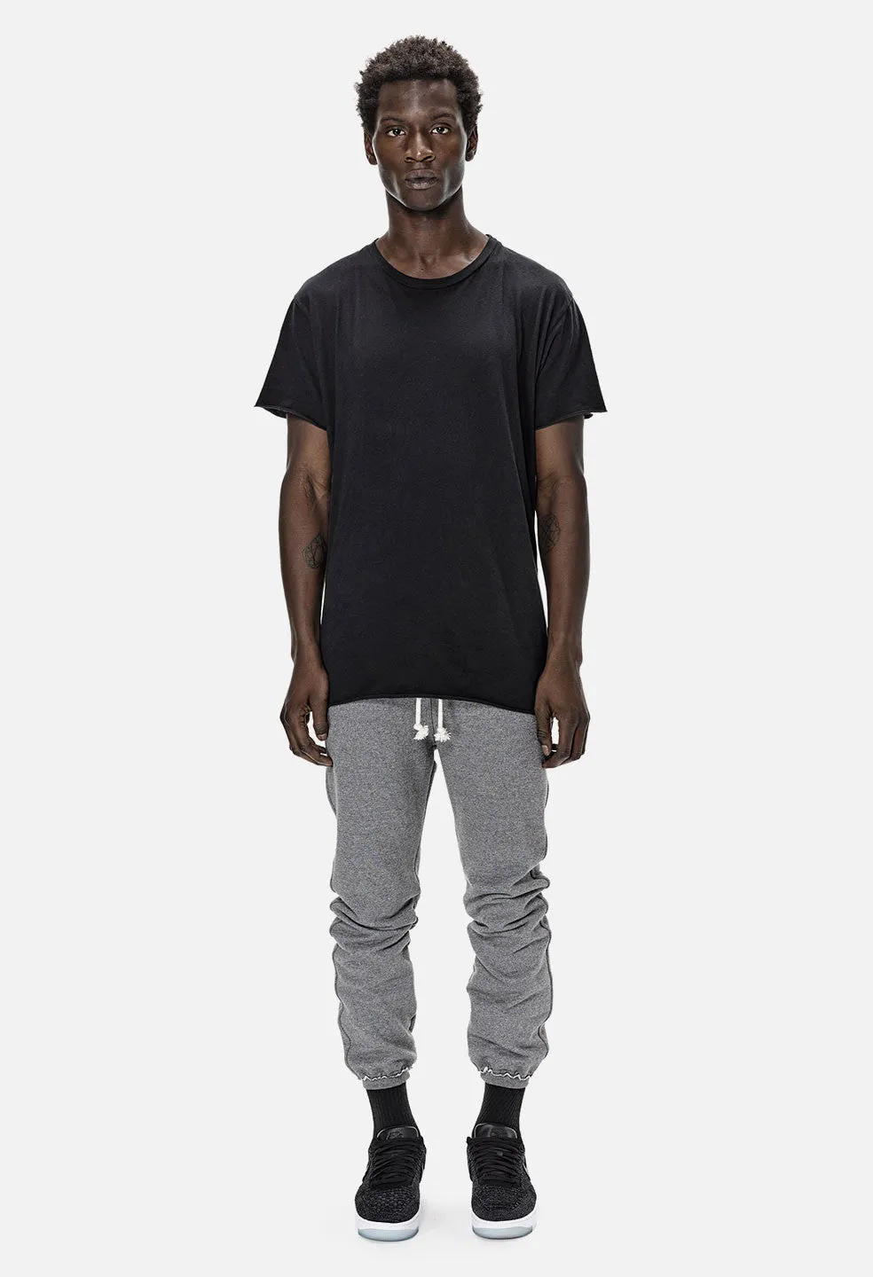 Raw Edge Sweatpants / Dark Grey