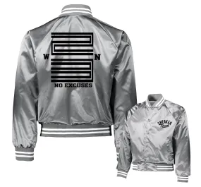 Retro 11 Metallic Silver WIN Satin Jacket