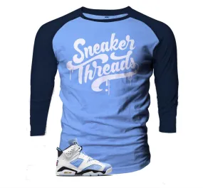 Retro 6 University Blue ST Drip Raglan Shirt