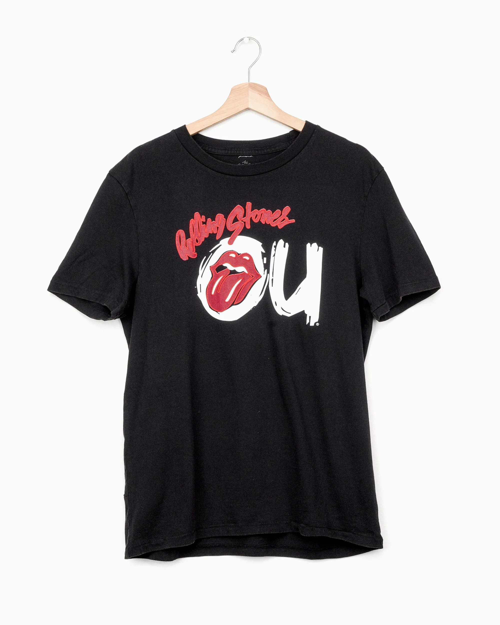 Rolling Stones OU Inside Lick Black Puff Ink Tee