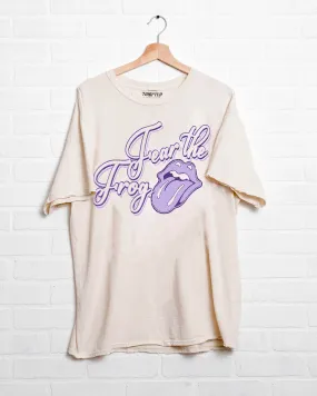 Rolling Stones TCU Horned Frogs Malibu Puff Ink Off White Thrifted Tee