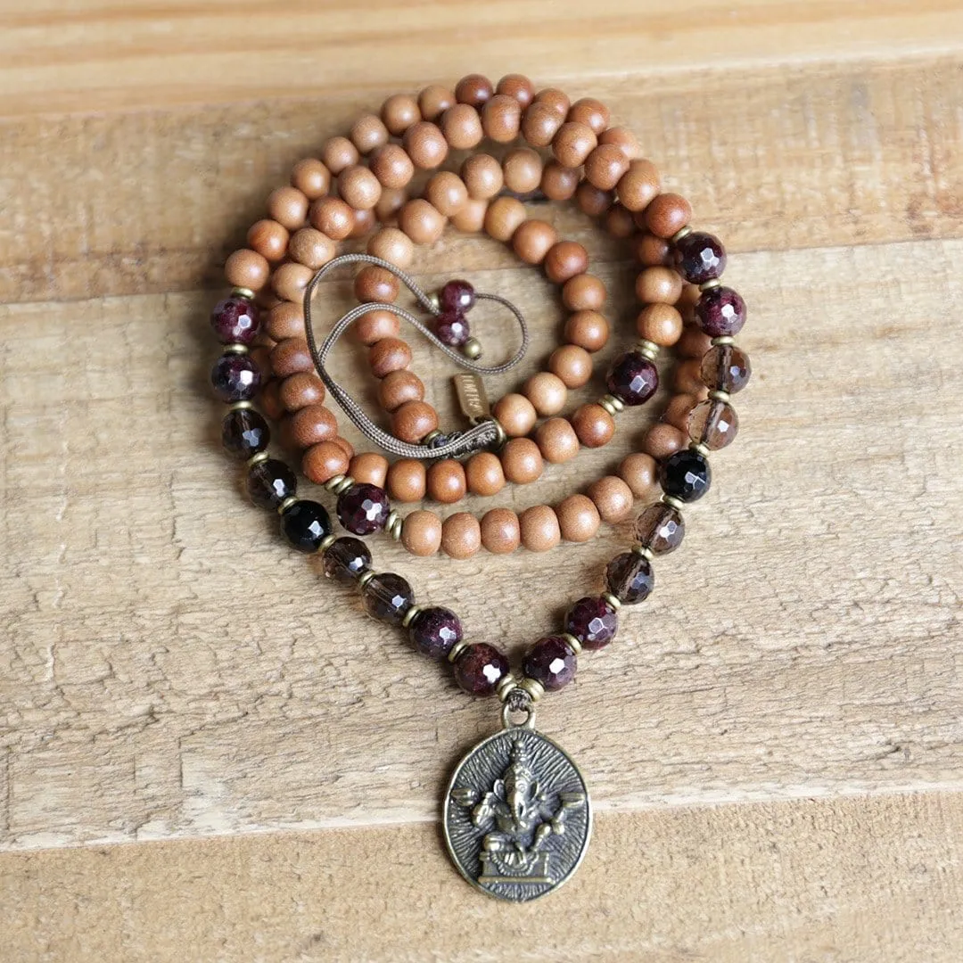 Sandalwood Root Chakra Mala Necklace