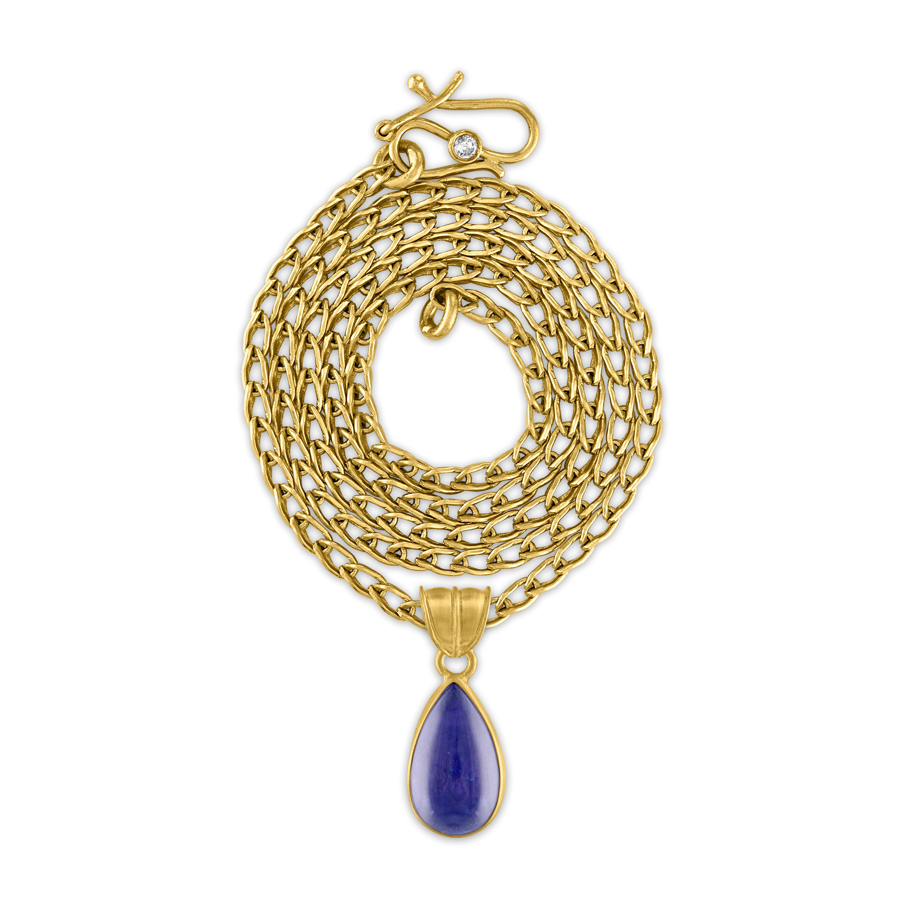 Small Tanzanite Tear Pendant