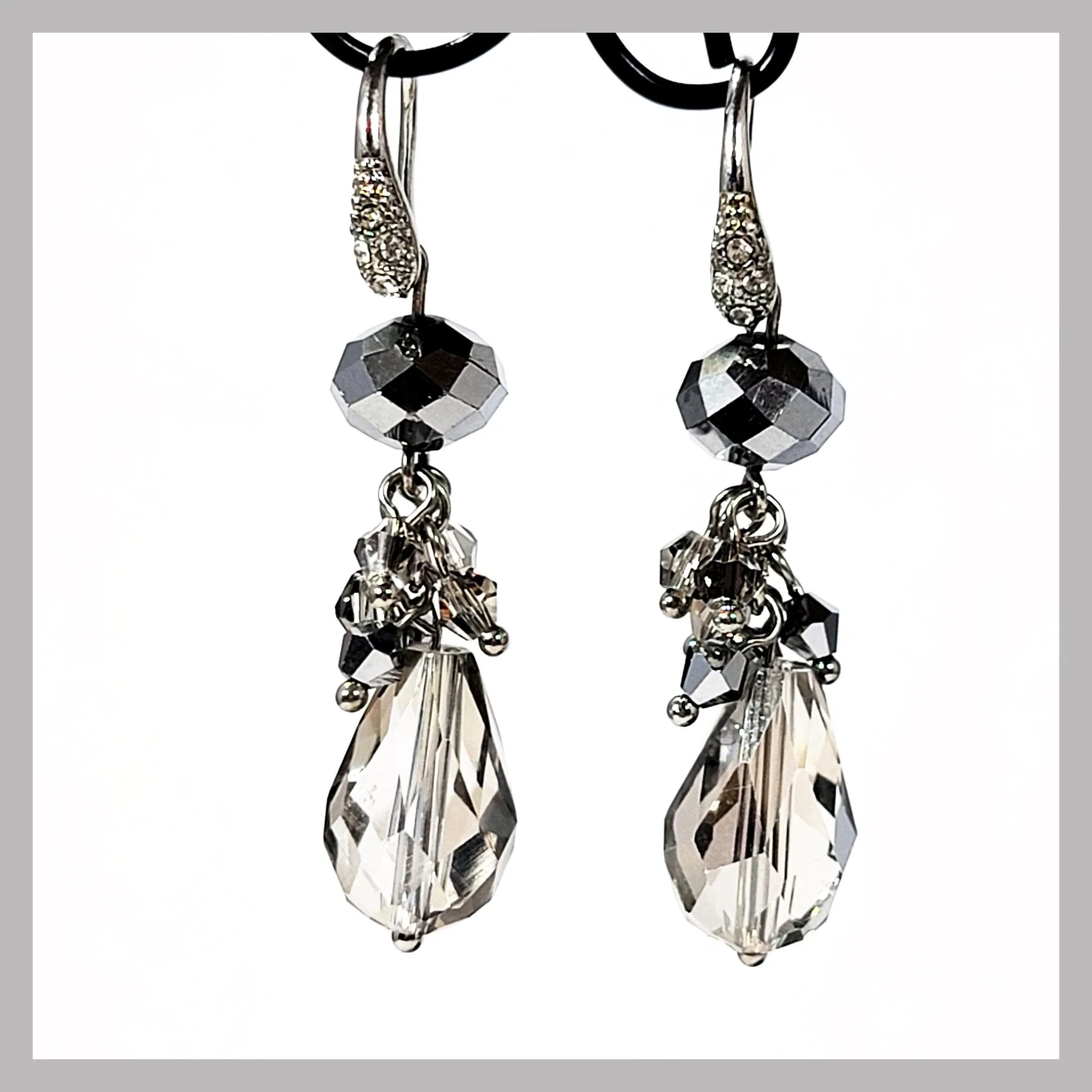 Smokey Crystal Earrings