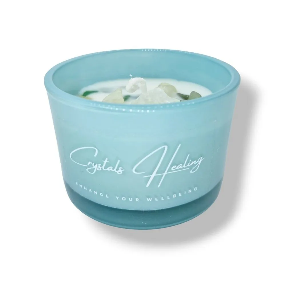 Soy Wax Candle with Crystals - Passion