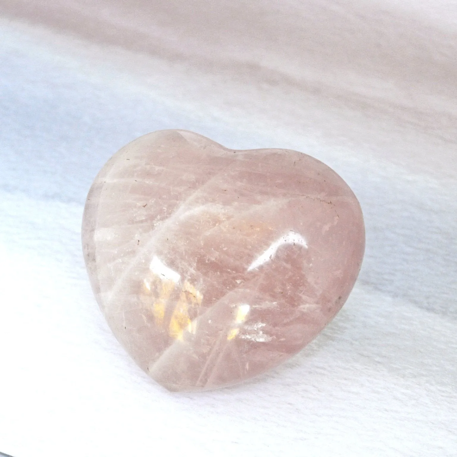 Sparkle Rose Quartz Healing Heart