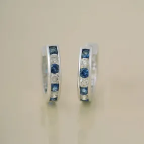 Stella Blue Sapphire Hoops