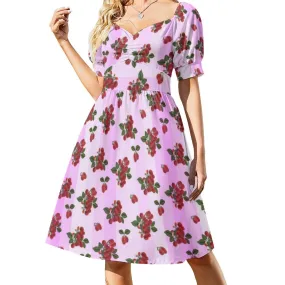 Sweetheart Neck Puff Sleeve Mini Dress (B271) Dress