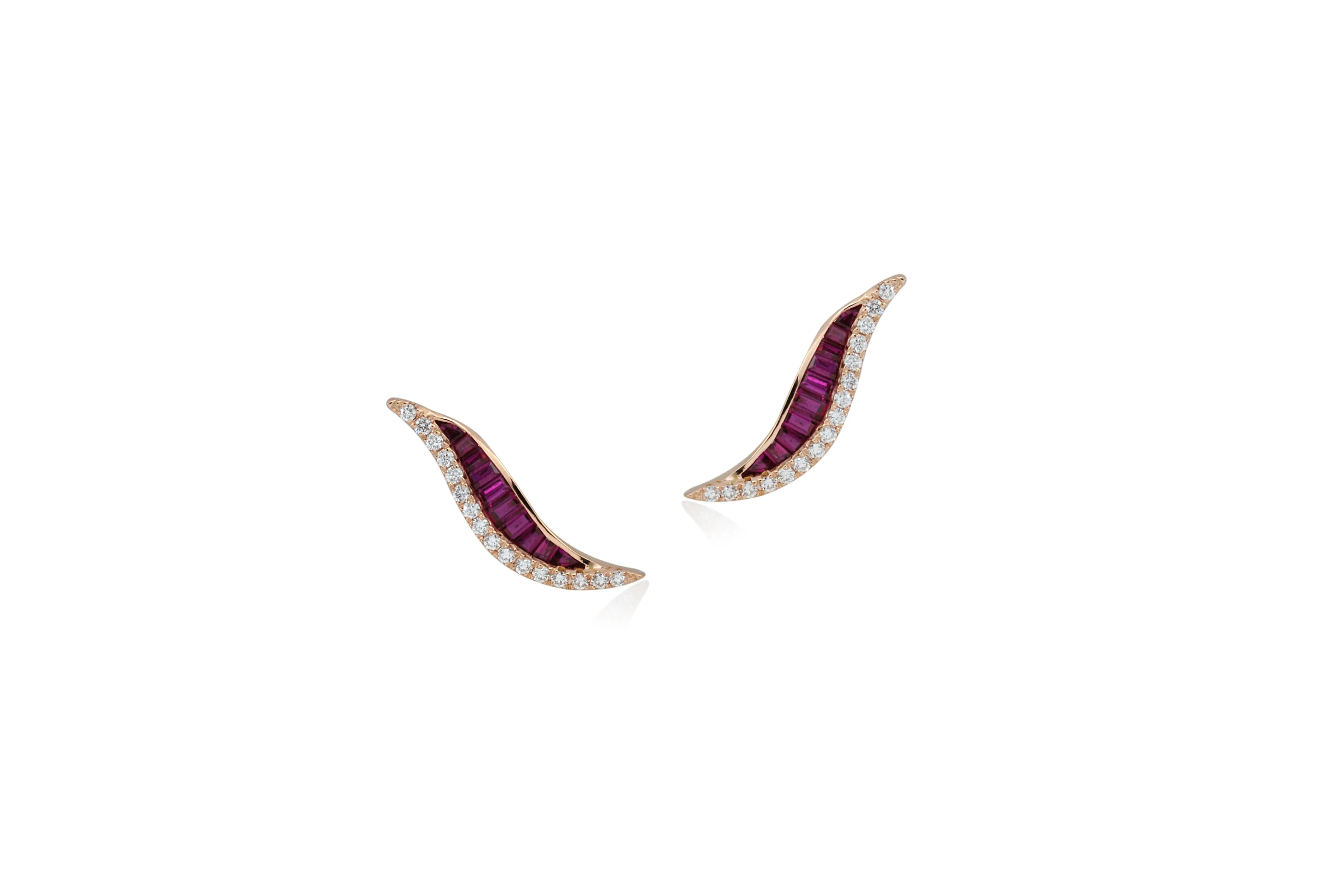 Talay Wave 19 Sapphire Stud Earrings