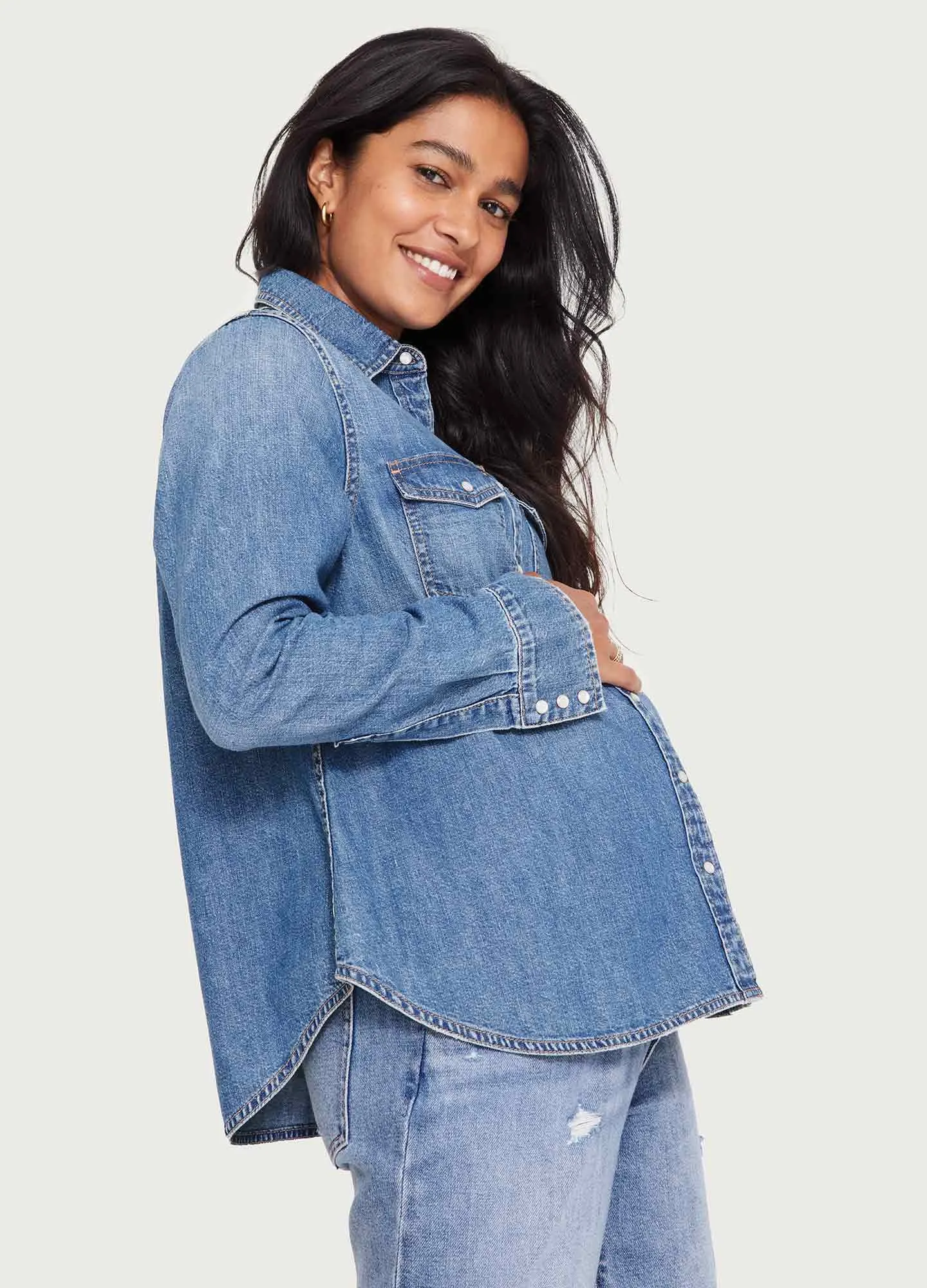 The Denim Maternity Shirt