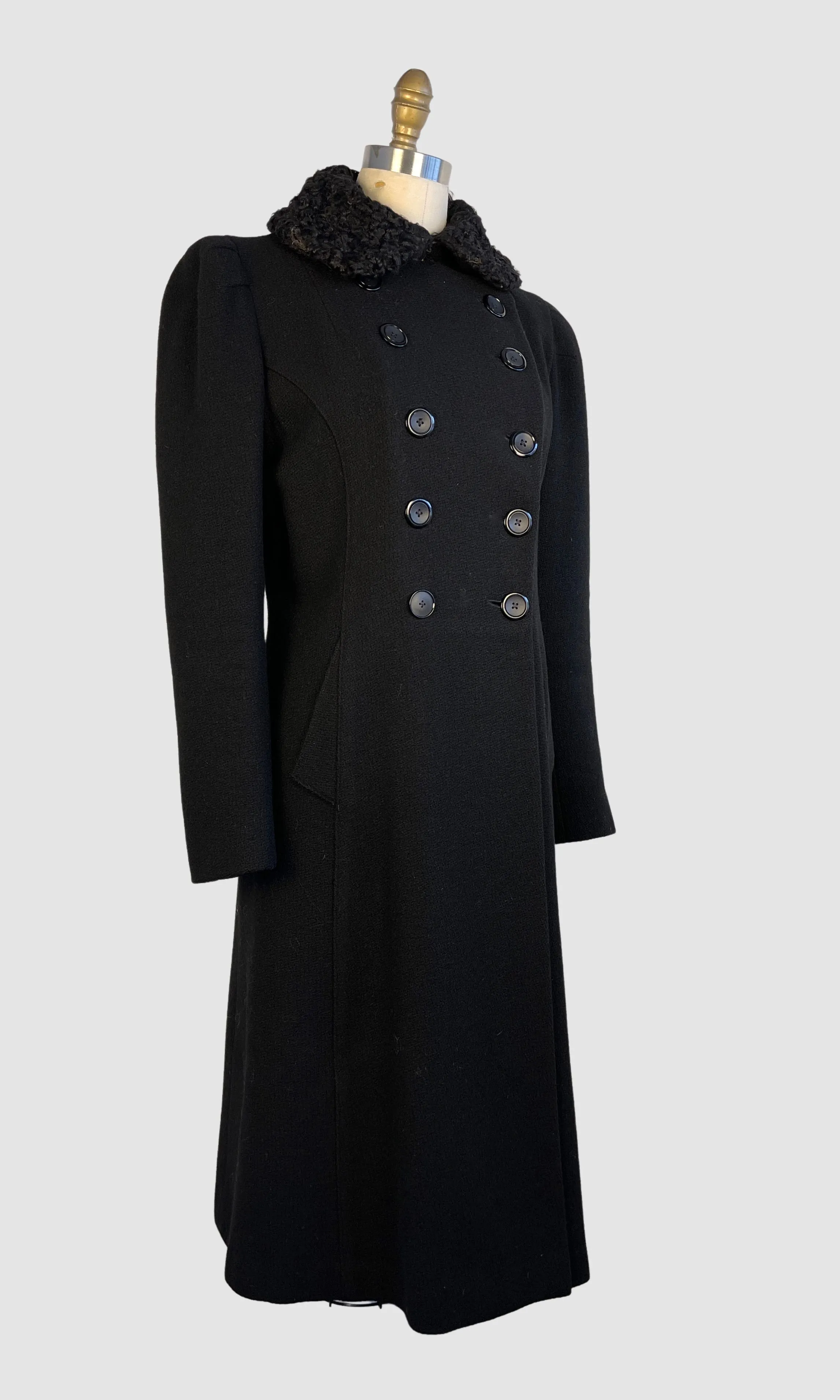 THIRTIES NOIR 30s Bloomingdale's Princess Cut Coat, Size Small