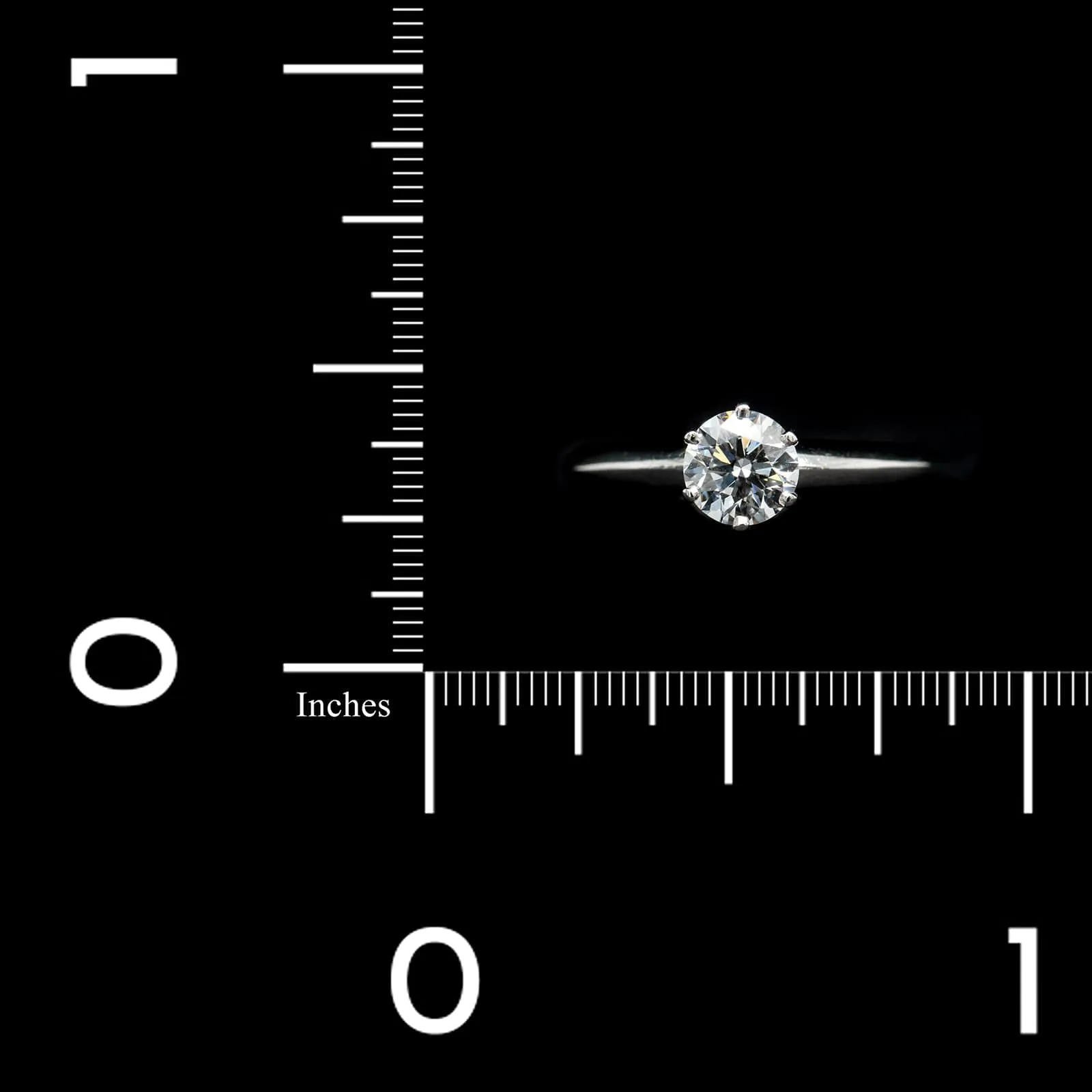 Tiffany & Co. Platinum Estate Diamond Solitaire Ring