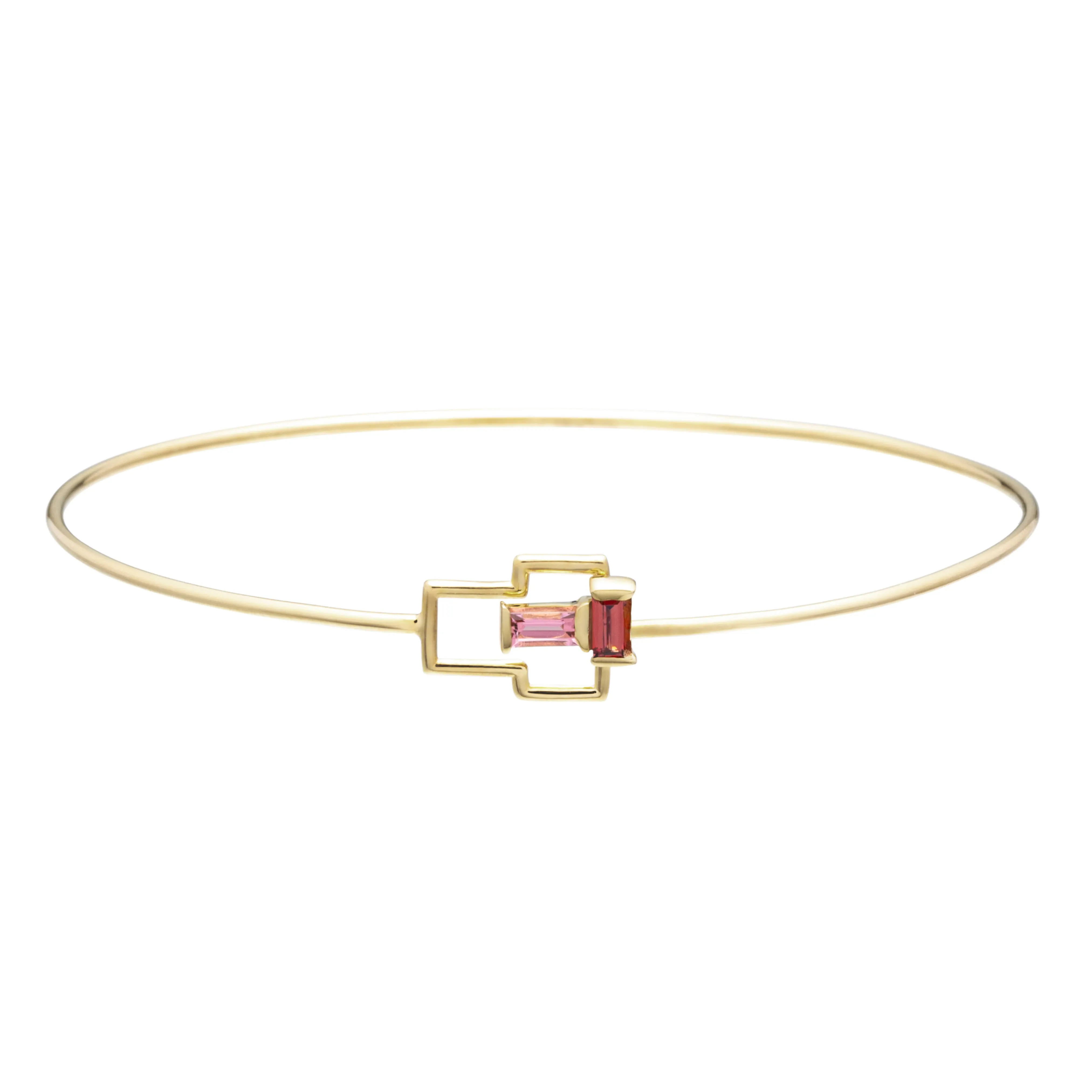 TU Y YO PINK TOURMALINE   GARNET BANGLE