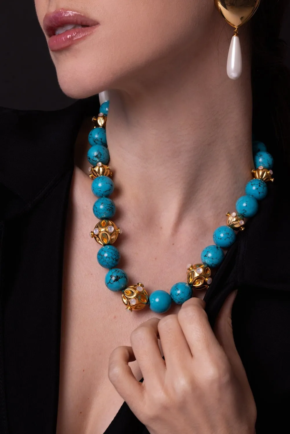 Turquoise Pearl Necklace