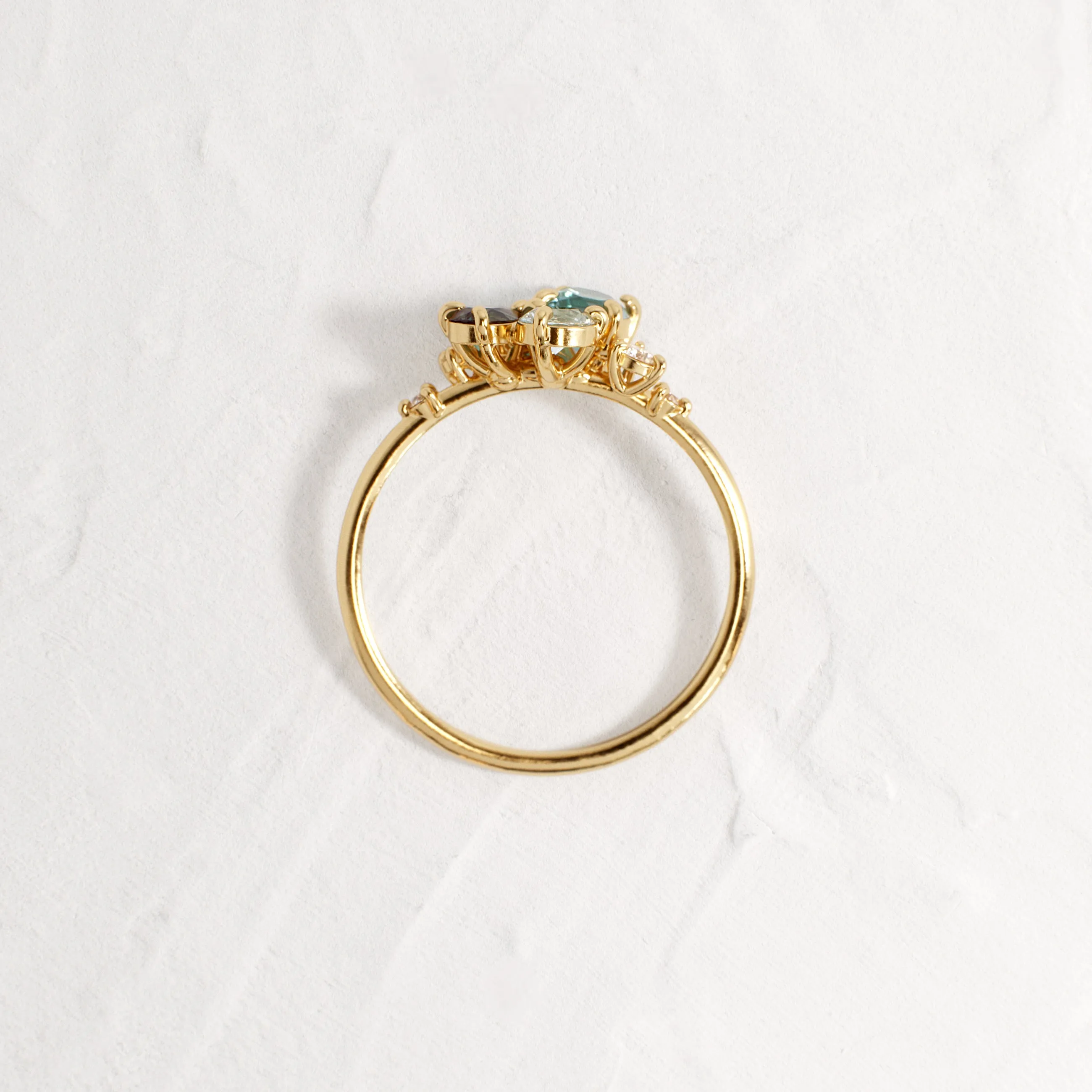 Underwater Garden Ring with Cushion Cut - OOS