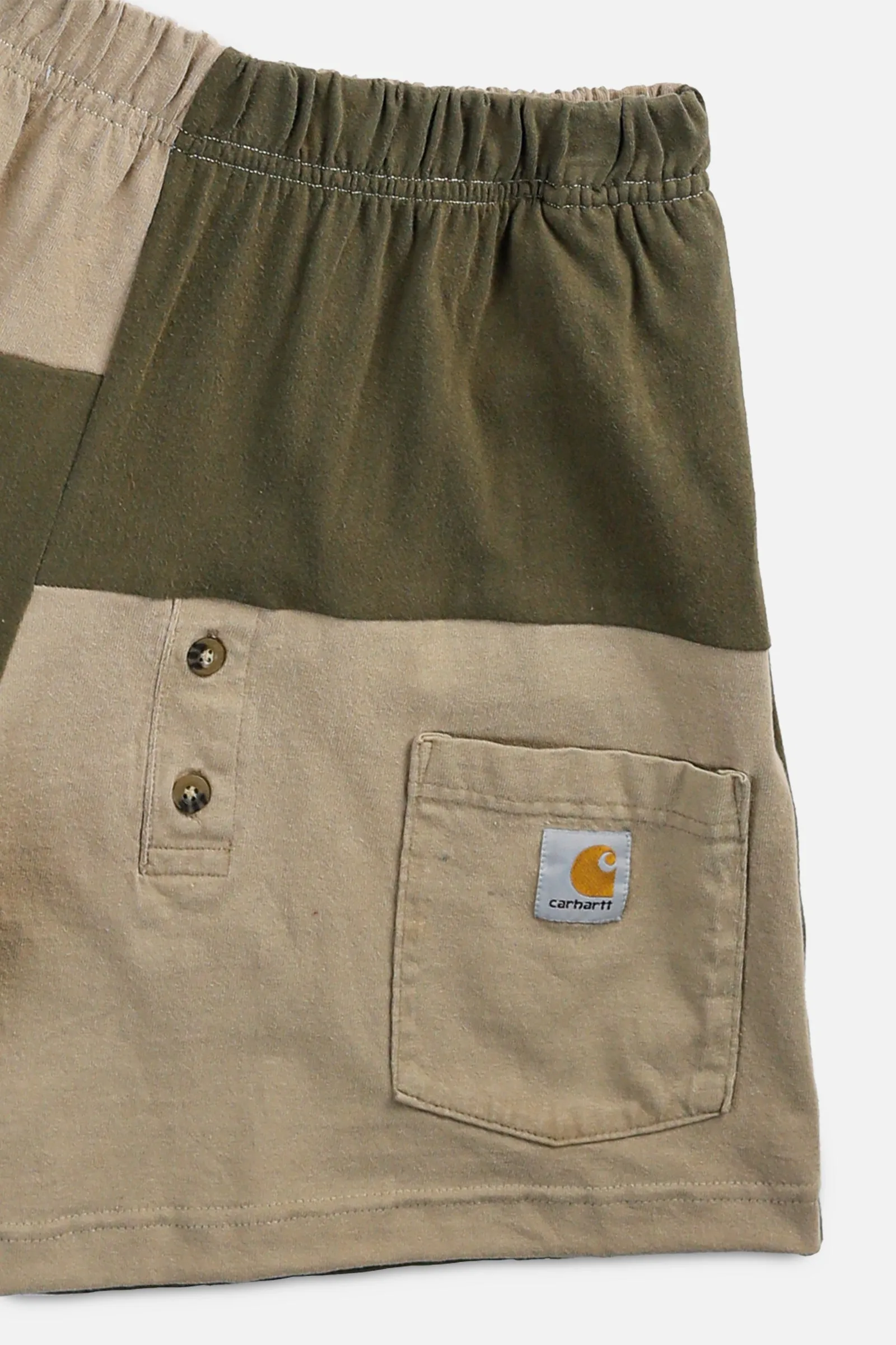 Unisex Rework Carhartt Patchwork Tee Shorts - M