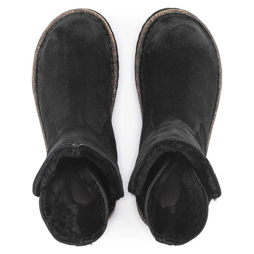 Uppsala - Black Suede Shearling||Uppsala - Suède fourrure noir