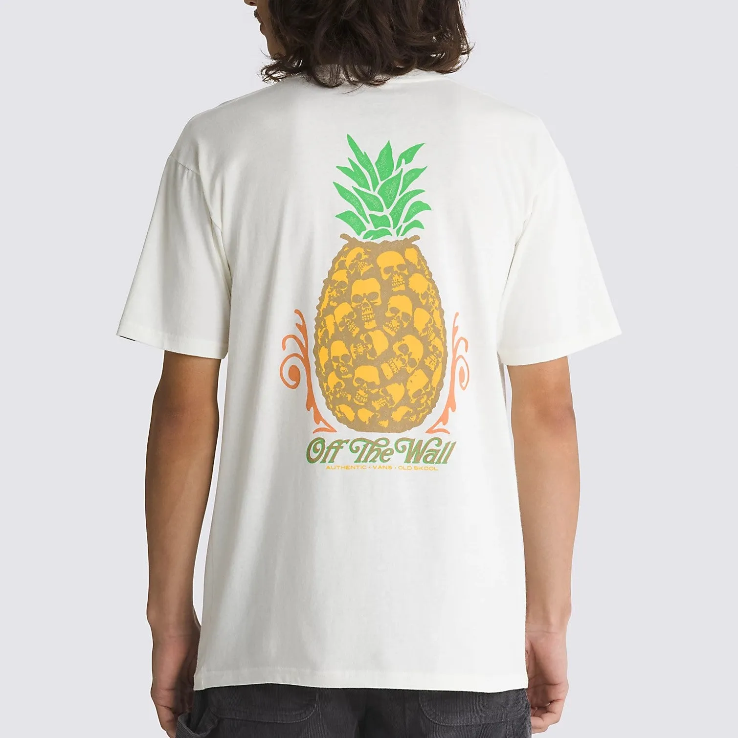 VANS Pineapple Skull Graphic T-Shirt - Cream