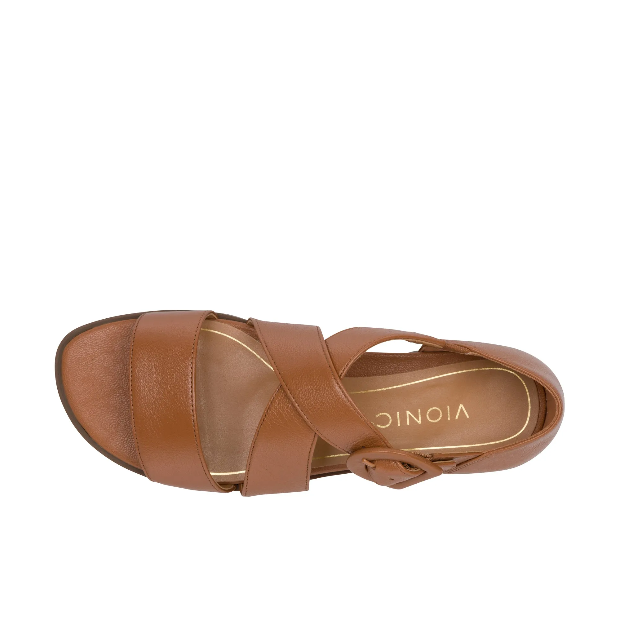 Vionic Womens Pacifica Strappy Sandal Toffee