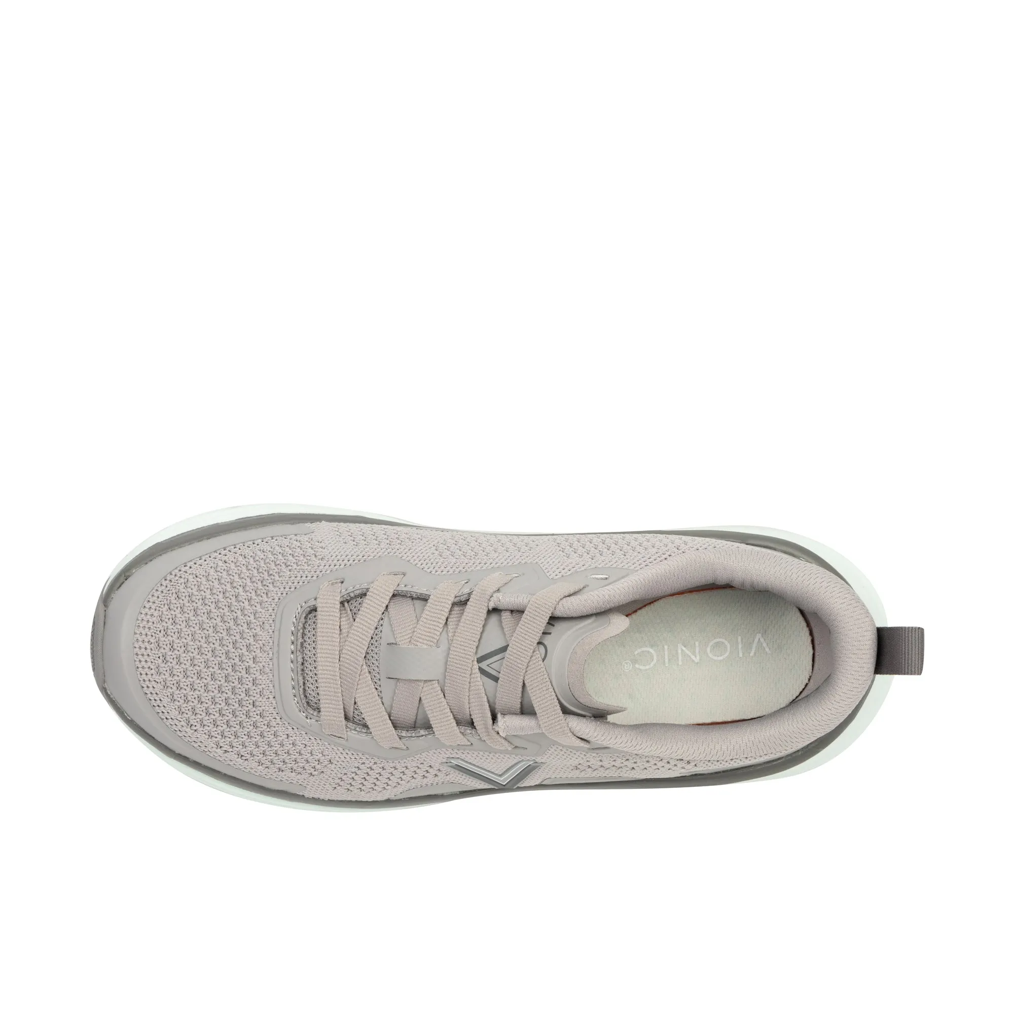 Vionic Womens Walk Max Lace Up Sneaker Light Grey