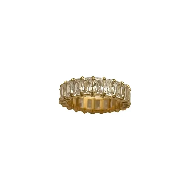 Waterproof Gold Crystal Ring