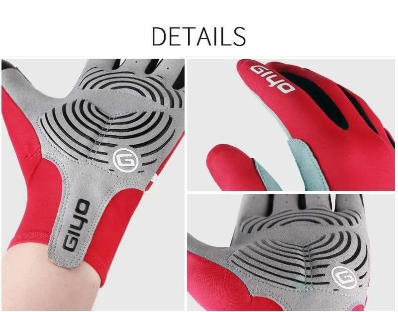 Wind Breaking Cycling Full Finger Gloves Touch Screen Anti-slip Bicycle Lycra Fabric Mittens Bicicleta Road Bike Long Glove