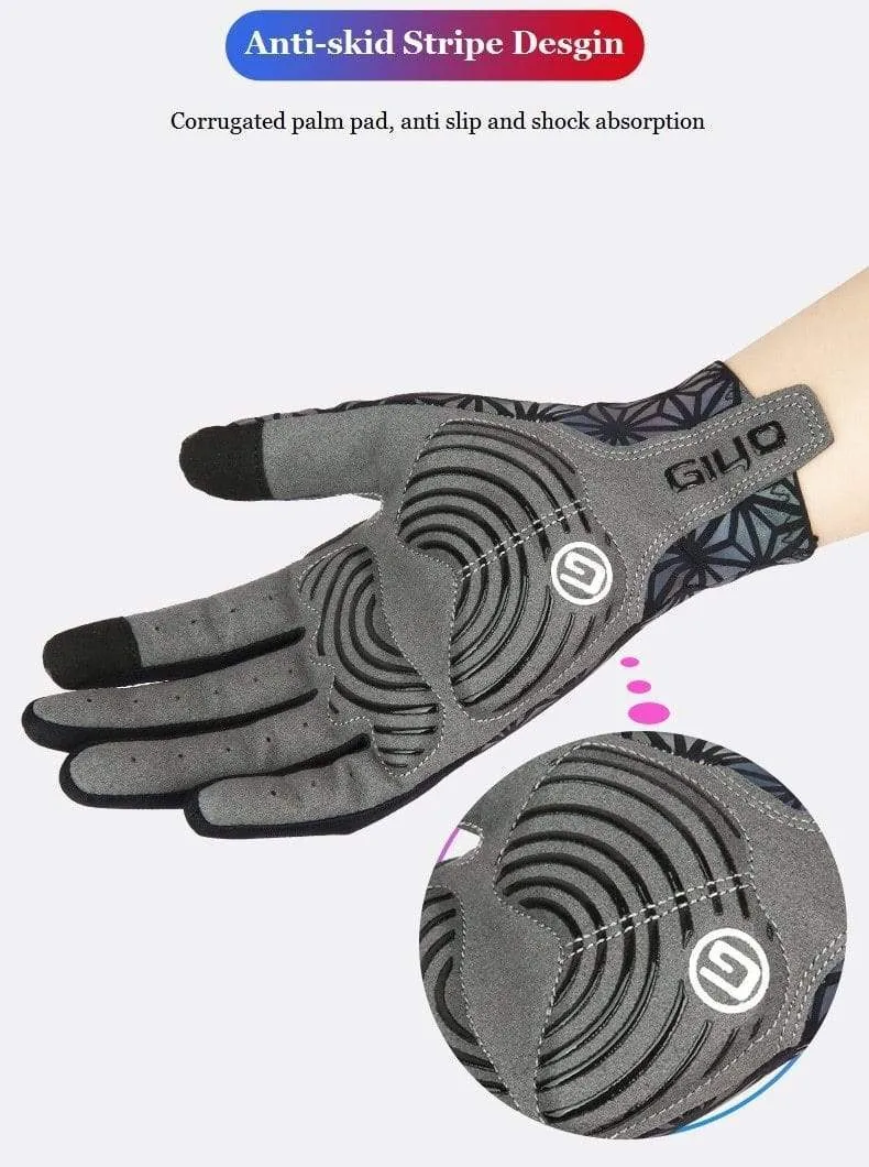 Wind Breaking Cycling Full Finger Gloves Touch Screen Anti-slip Bicycle Lycra Fabric Mittens Bicicleta Road Bike Long Glove