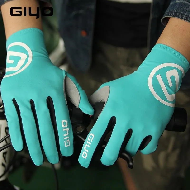 Wind Breaking Cycling Full Finger Gloves Touch Screen Anti-slip Bicycle Lycra Fabric Mittens Bicicleta Road Bike Long Glove