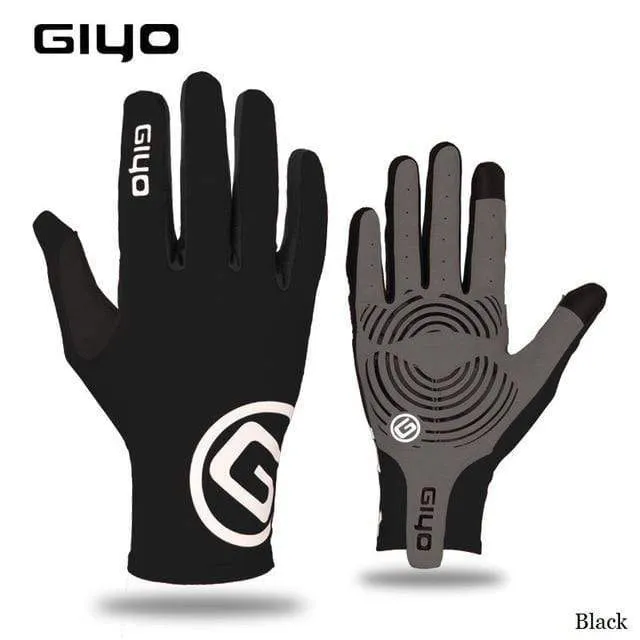 Wind Breaking Cycling Full Finger Gloves Touch Screen Anti-slip Bicycle Lycra Fabric Mittens Bicicleta Road Bike Long Glove