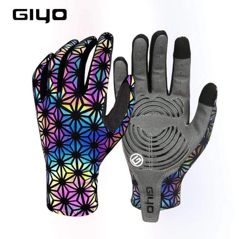 Wind Breaking Cycling Full Finger Gloves Touch Screen Anti-slip Bicycle Lycra Fabric Mittens Bicicleta Road Bike Long Glove