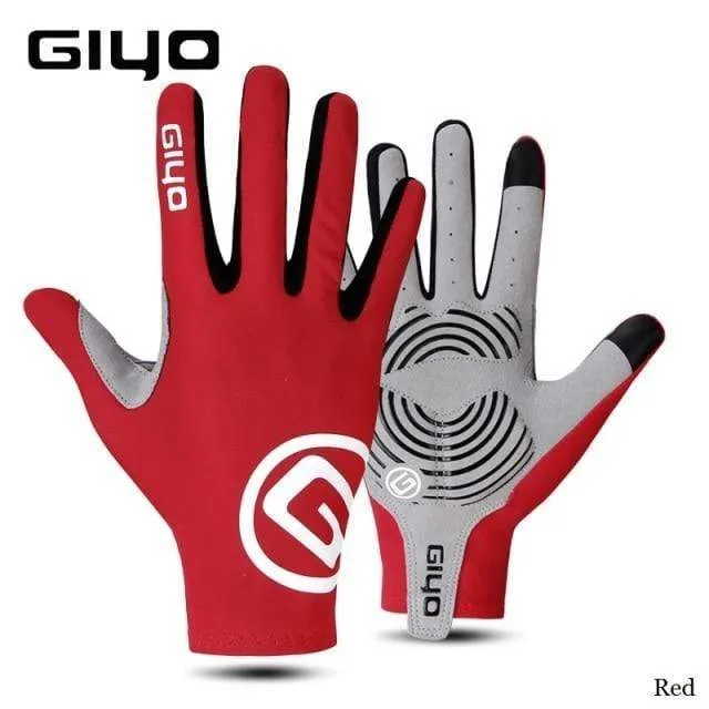 Wind Breaking Cycling Full Finger Gloves Touch Screen Anti-slip Bicycle Lycra Fabric Mittens Bicicleta Road Bike Long Glove