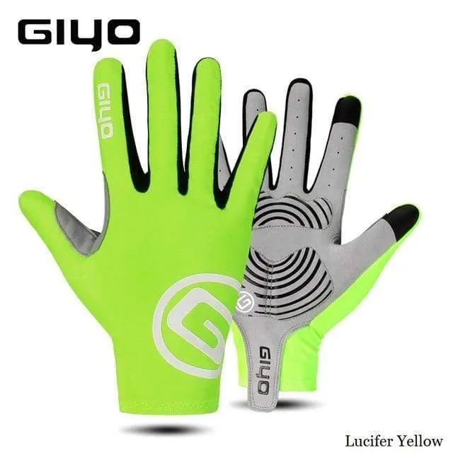 Wind Breaking Cycling Full Finger Gloves Touch Screen Anti-slip Bicycle Lycra Fabric Mittens Bicicleta Road Bike Long Glove