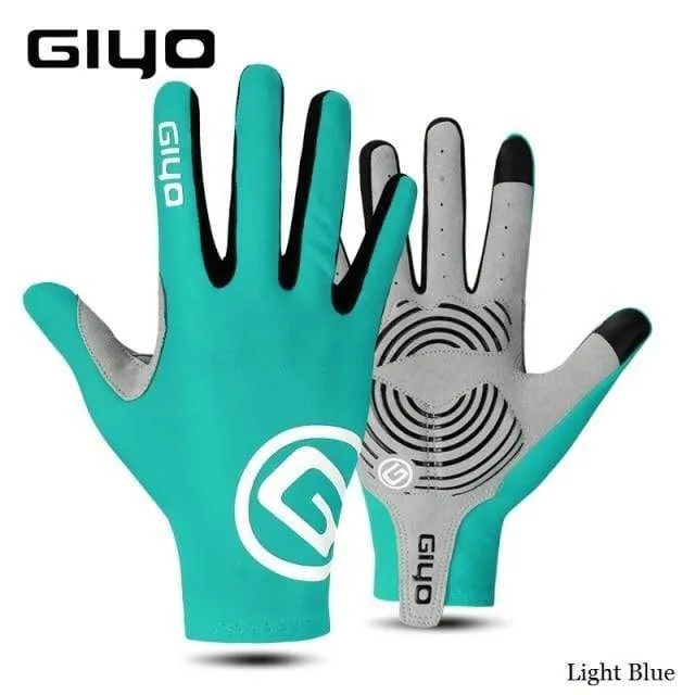 Wind Breaking Cycling Full Finger Gloves Touch Screen Anti-slip Bicycle Lycra Fabric Mittens Bicicleta Road Bike Long Glove