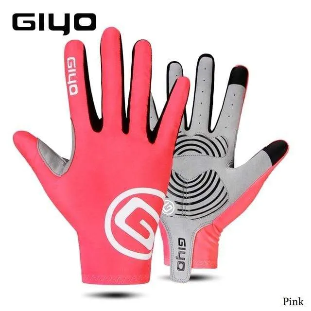 Wind Breaking Cycling Full Finger Gloves Touch Screen Anti-slip Bicycle Lycra Fabric Mittens Bicicleta Road Bike Long Glove