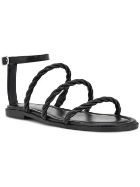 Womens Faux Leather Strappy Sandals