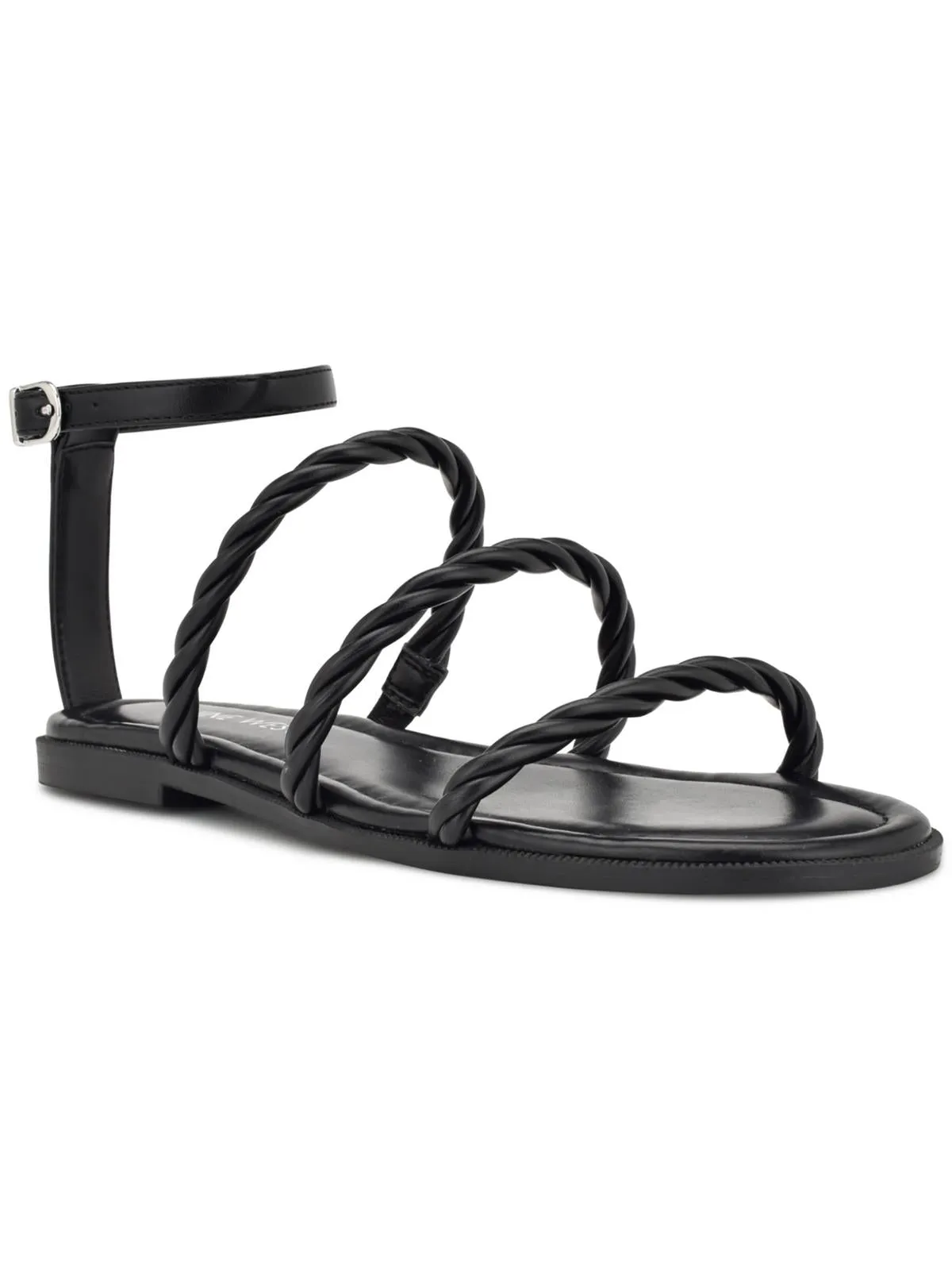 Womens Faux Leather Strappy Sandals