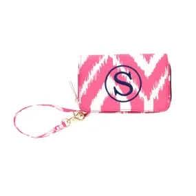 Wristlet -  Pink Ikat