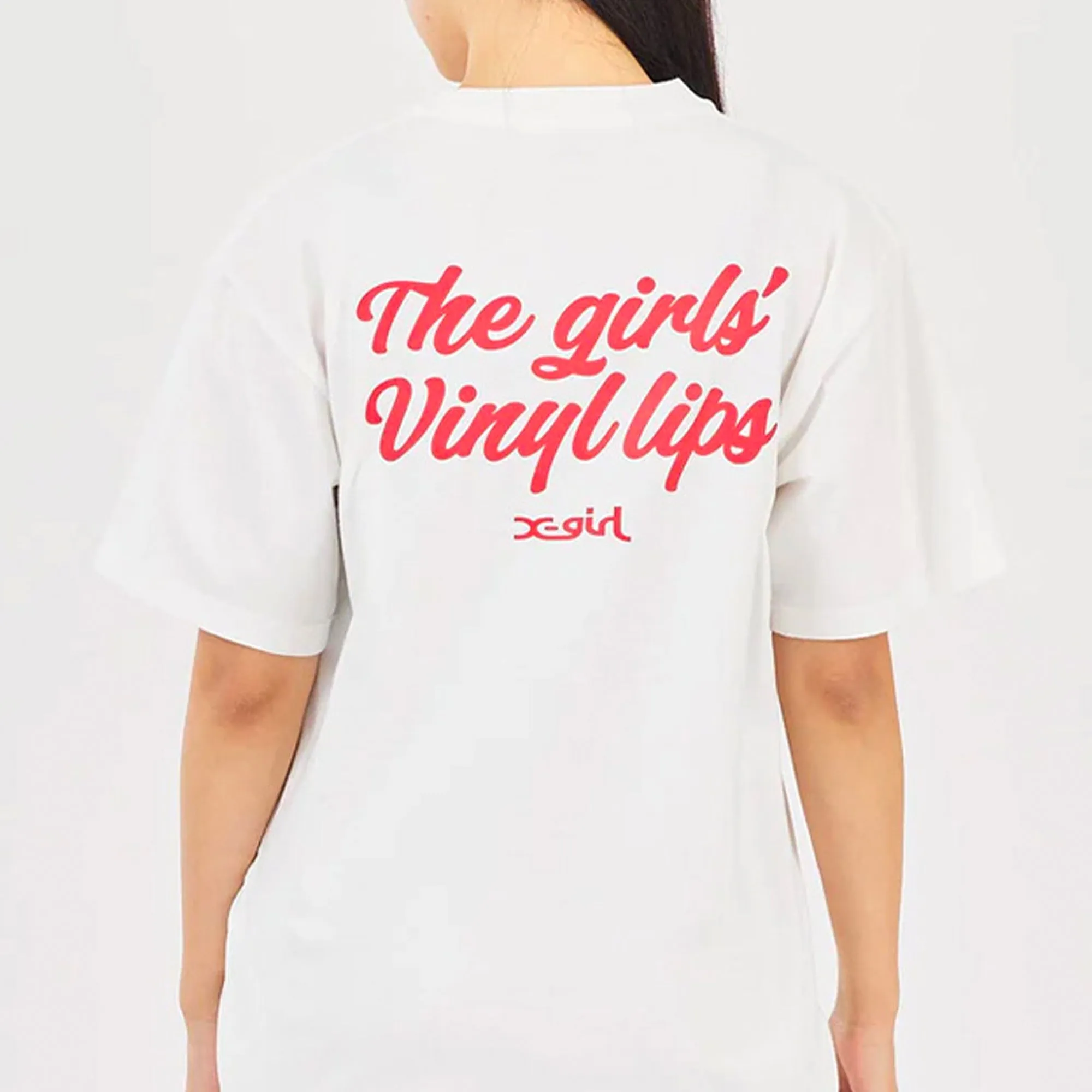 X-Girl Womens Vinyl Lip Face SS Tee