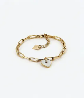 Zag Bijoux U2 Mother of Pearl Chain Bracelet